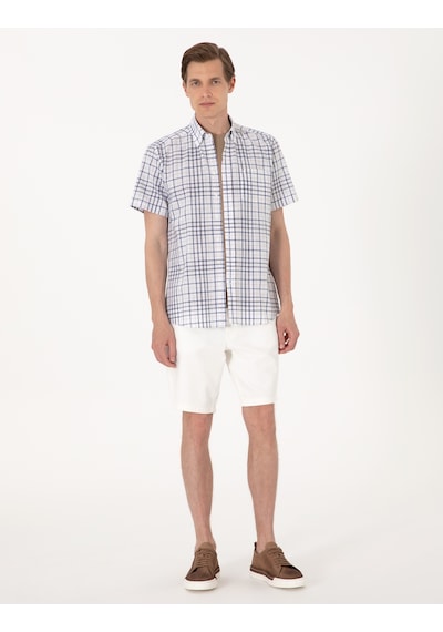 Pierre Cardin Erkek Lacivert Gömlek Kısa Kollu 50303387-vr033 Lacivert
