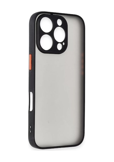 Newface Apple İphone 16 Pro Max Kılıf Montreal Silikon Kapak - Siyah