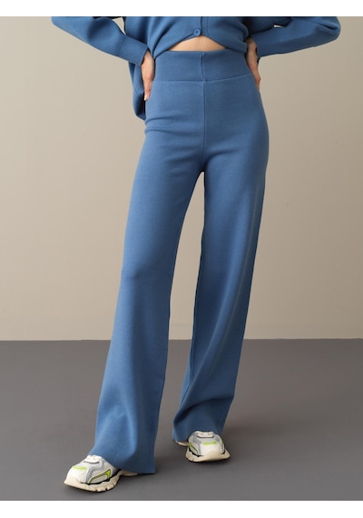 Xint Mavi Regular Fit Triko Pantolon 850849 Nehir Mavisi