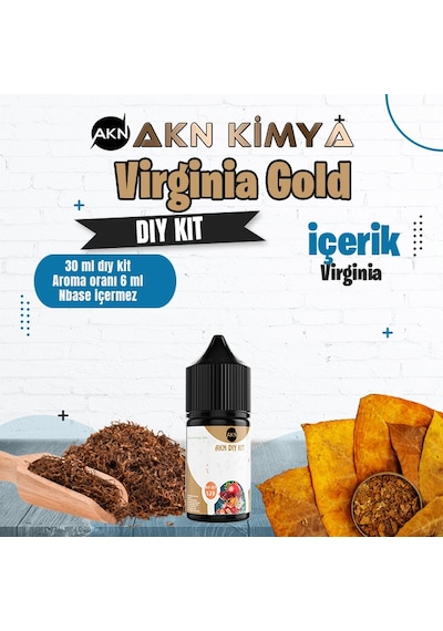 Virginia Gold Dıy Kit Gıda Aroması %20 Oranda Aroma İçerir Hazır Değildir 30 Ml