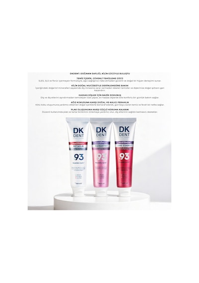 Dkdent %93 Maximum Leke Giderici Diş Macunu 75 Ml X 2 Adet Beyazlatma