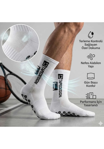 Genel Kaydırmaz Çorap 3 Lü Futbol Basketbol Tenis Erkek Spor Çorap, Beyaz, Kaymaz Çor Beyaz 3'lü / 39-44 Genel Kaydırmaz Çorap 3 Lü Futbol Basketbol Tenis Erkek Spor Çorap, Beyaz, Kaymaz Çor Beyaz 3'lü / 39-44