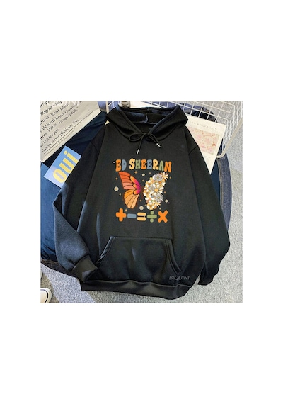 Tarzsokak Siyah Unisex Ed Sheeran 2023 Tur Hoodie Moda İçin Aesthtic Casual Streetwearkıyafetl