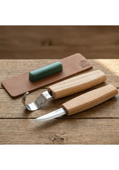 Beavercraft S01 Ahşap Kuksa Kaşık Oyma Bıçağı Seti 4 Parça