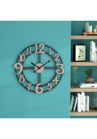 Ahşap Modern Rakamlı Duvar Saati Ahşap Ahşap Modern Rakamlı Duvar Saati Ahşap