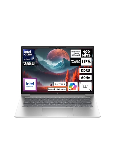 HP EliteBook 6 G1i C9XW2ETHMF8 Ultra 7-255U 64 GB 2 TB SSD 14" W11P Dizüstü Bilgisayar