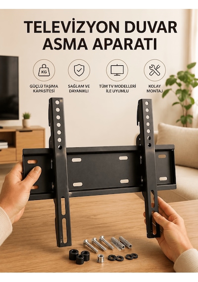 32-55 İnç Uyumlu 40 Kg Taşıma Kapatiseli Televizyon Duvar Asma Ap
