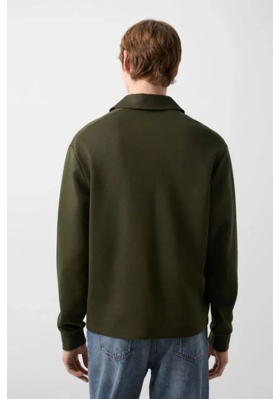 Bogner Fire&ıce Bogner Lionel Lüks Spor Stil Erkek Haki Polo Sweatshirt Yeşil
