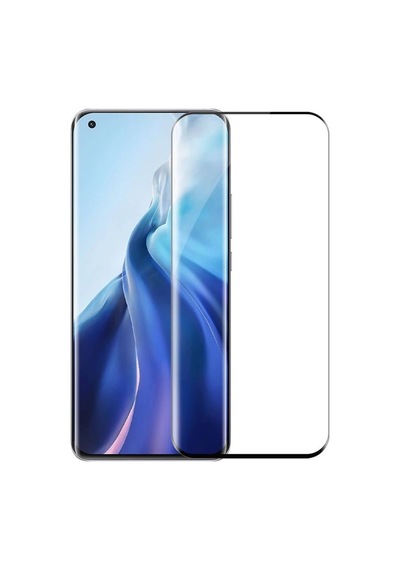 Smcase Xiaomi Mi 11 Ultra Kılıf Lüks Kamera Korumalı Karbon Silikon Tam Kapatan Ekran Koruyucu