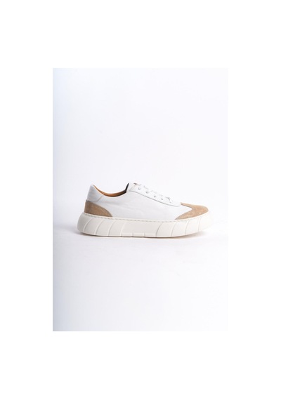 Mubiano Hakiki Deri Erkek Spor Ayakkabı & Sneaker Nude/beyaz -mbkry506-nb Nude/beyaz