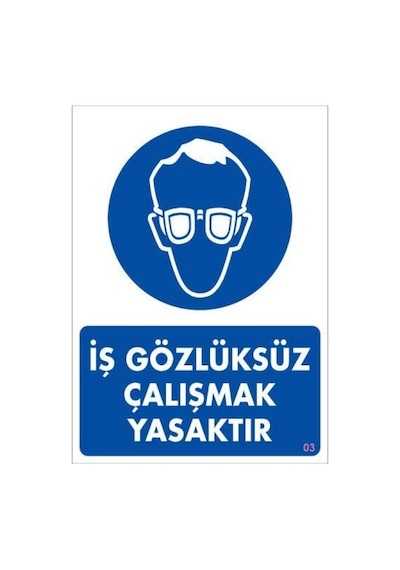 İş Koruyucu Takınız Uyarı Levhası 25x35 Kod:3 - Uxfo-292265
