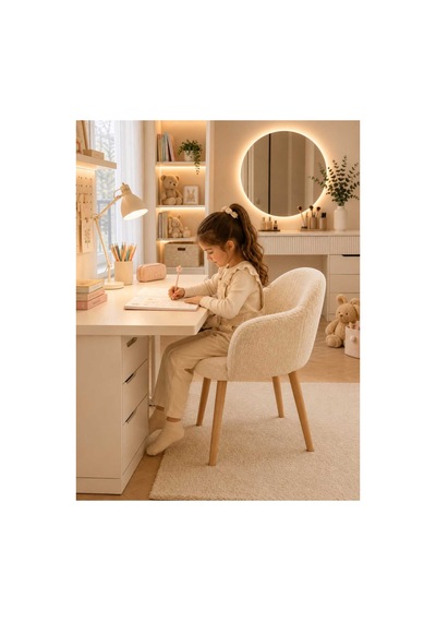 Heidi Çoçuk Koltuğu Çoçuk Odası Koltuğu Teddy Kumaş Kaplı Çocuk Ders Çalışma Koltuğu Yumuşak Krem Krem Heidi Çoçuk Koltuğu Çoçuk Odası Koltuğu Teddy Kumaş Kaplı Çocuk Ders Çalışma Koltuğu Yumuşak Krem Krem