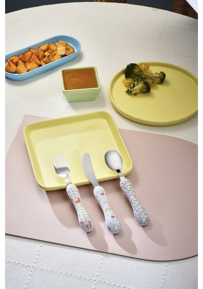 Karaca Unicorn 3 Parça Çocuk Çatal Kaşık Bıçak Seti Çok Renkli