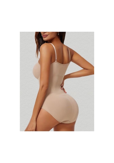 Womanandkids Night Bej Seamless Zıbın Korse Çıtçıtlı BodyPush Up Etkili Karın Bel GöbekKadın Body Korse 9051