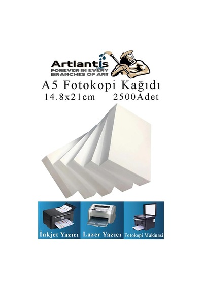 Fotokopi Kağıdı A5 80 Gr 500 Lü 5 Paket Fotokopi Kağıdı Lazer İnkjet Ve Fotokopi Makineleri İçin Uyumlu