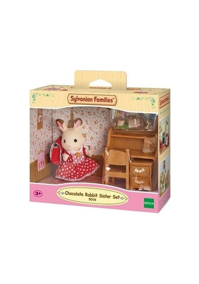 Sylvanian Families Çikolata Kulaklı Tavşan Kız Ve Çalışma Masası