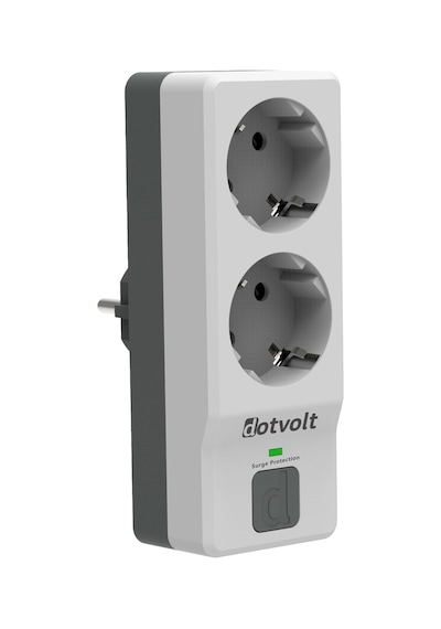 Dotvolt İkili Akım Korumalı Priz Beyaz Anahtarlı Surge Hunter 1050 Joule