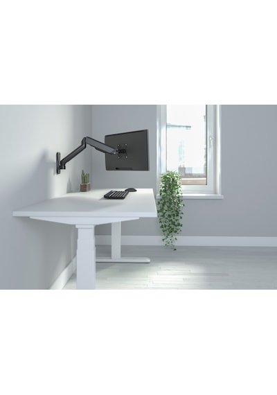 Tekli, Gaz Basınçlı Yaya Sahip Duvar Tipi Monitör Tutucu 32",maks