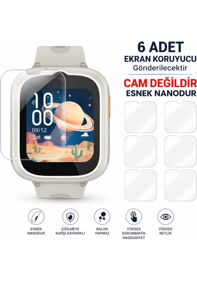 Tcl Movetime Mt48x 6 Adet Şeffaf Tam Kaplayan Ekran Koruyucusu Kırılmaz Nano