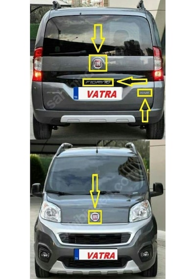 Fiorino Combi 1,3 Multijet Urban 2016-2021 Multijet Mavi "j" Ve Fıorıno Krom Yazısı-kaput-bagaj Arma