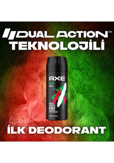 2 Adet Axe Africa Erkek Deodorant Sprey 150 Ml