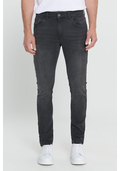 AC&Co / Altınyıldız Classics Ekstra Slim Fit Riss Pamuklu Esnek Denim Jean Erkek Kot Pantolon Antrasit