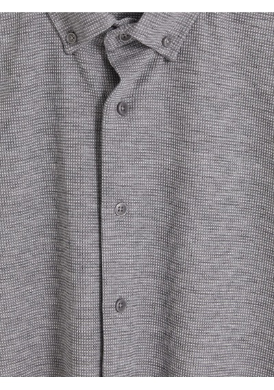 Lcw Vision Gri Slim Fit Dokulu Erkek Gömlek