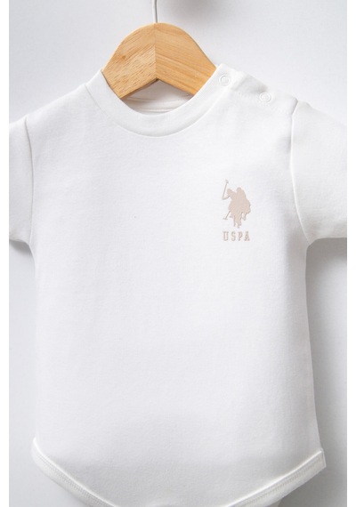 U.S. Polo Assn. U.s. Polo Assn Erkek Bebek Beyaz Body Zıbın Beyaz