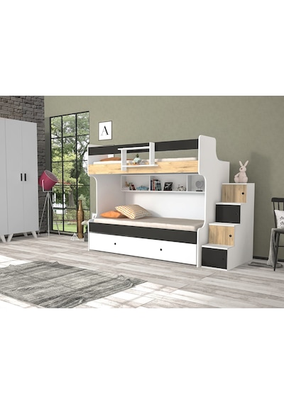 Napoli Yavrulu Seyyar Merdivenli Ranza Mab M2 90 x 190 CM