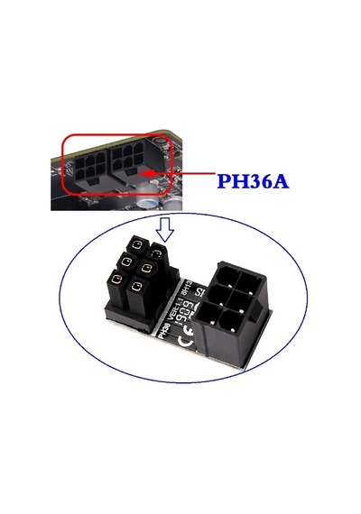4974 Atx 6 Pin To 180 Derece Dişi Erkek Ekran Kartı Güç Adaptör