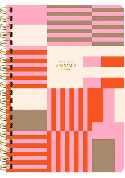 Keskin Color 17x24 Spiralli 176 Sayfa Eylül 2024-ağustos2025 Akademik Ajanda-enerji 830228-99 Pembe