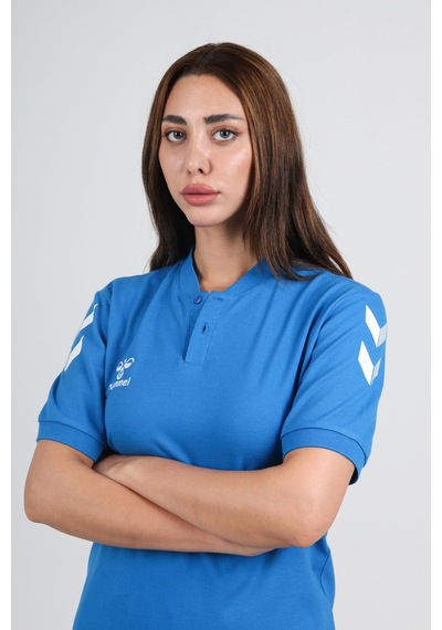 Hummel Armin Pamuklu Bebe Yaka Tişört Saks Mavi