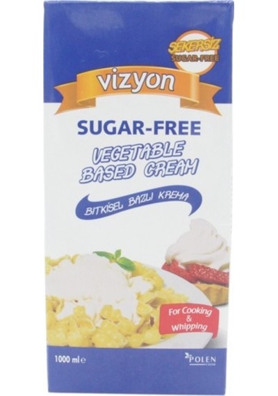 Vizyon Bitkisel Sıvı Krem Şanti Şekersiz 1 lt