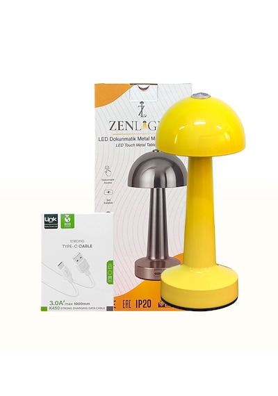 Zenlight Mantar Masa Lambası 320-2 Sarı