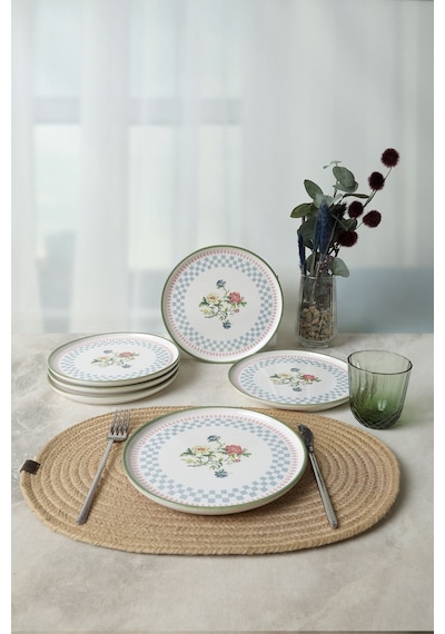Keramika Rose Line Nordic Pasta Tabağı 22 Cm 6 Adet 22911