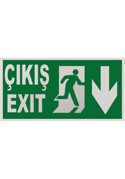 Pvc Levha - Çıkış/Exit Aşağı Yön