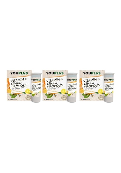 You-Plus Vitamin C Çinko Propolis 20 Efervesan Tablet 3 Adet