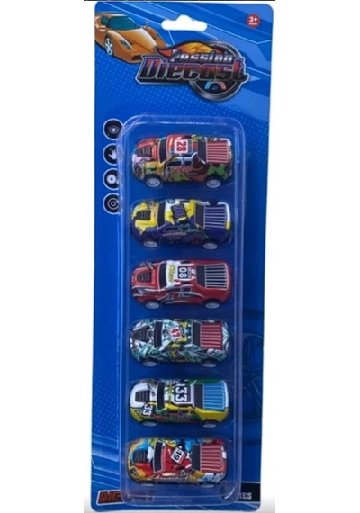 Die-cast 6'lı Metal Arabalar Seti Çok Renkli