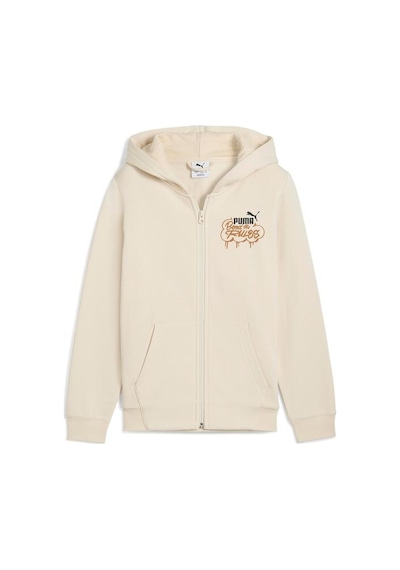 Puma Mid 90s Full Zip Çocuk Bej Kapüşonlu Ceket Bej