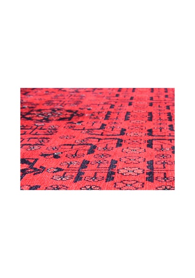 Kırmızı Oryantal Desenli Kilim Kaymaz Taban, Yıkanabilir, Salon & Oturma Odası Kırmızı Kırmızı