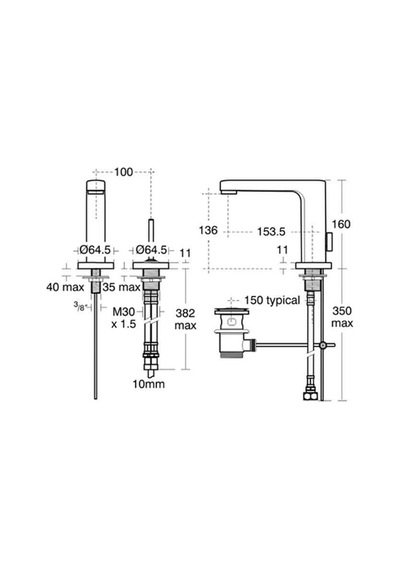 Ideal Standard Simply İki Delikli Lavabo Bataryası - A4477aa- Krom