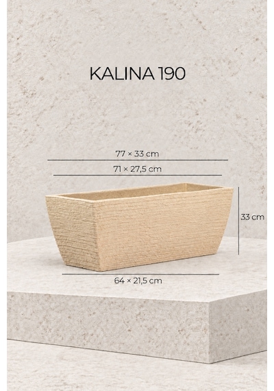 Bostann Dekoratif Saksı - Kalına 190 - 60l - Bej