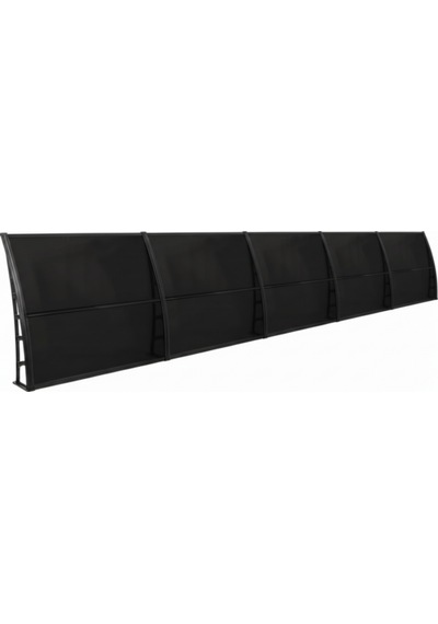 Sundurmagross Lupın Kapı Pencere Üstü Pratik Sundurma 105x600 - Siyah Siyah