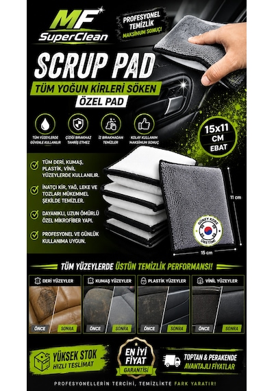 Scrub Pad - 3 Adet - 10x14 Cm