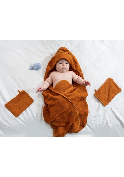 Eifin Bambu Balık Nakışlı Bebek Havlu Kundak Ve Kese Seti 0 - 24 Ay Pembe