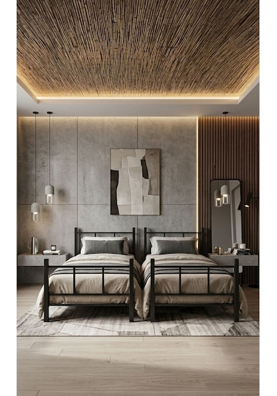 Yavrulu Ranza 90x190 Yatak Uyumlu 3 Kişilik Siyah Metal Ranza Karyola 60 x 120 CM Yavrulu Ranza 90x190 Yatak Uyumlu 3 Kişilik Siyah Metal Ranza Karyola 60 x 120 CM
