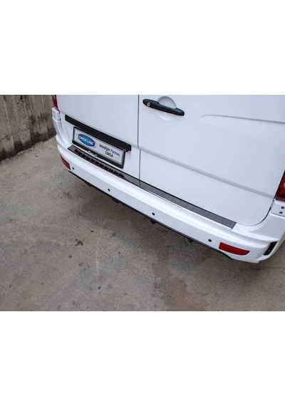 Mercedes Sprinter W906 Siyah Krom Arka Tampon Eşiği 2006-2018 Ara