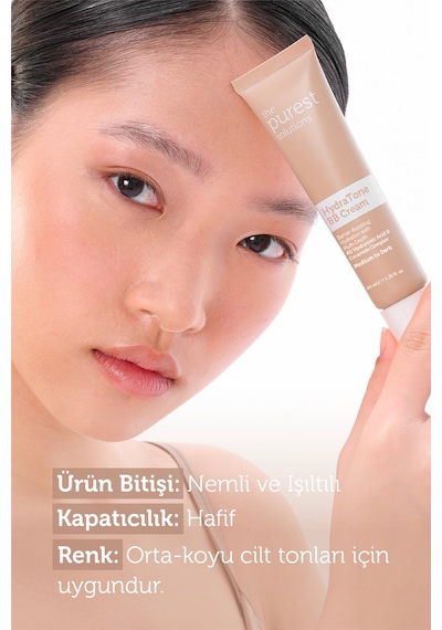 The Purest Solutions Kuru ve Karma Ciltler İçin Yoğun Nemlendirici BB Krem, SPF 50 + 40 ml – Orta / Koyu Ton