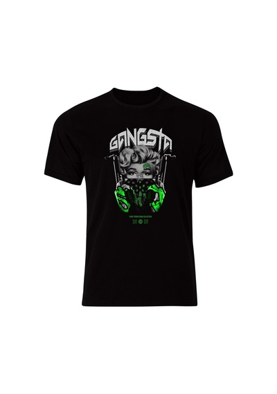 Marilyn Monroe Baskılı Tişört Fame Stoned Gang Collection New Season %100 Pamuk Siyah T-shirt SIYAH