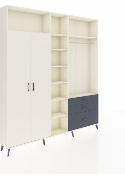 Arges Dolap 9 Raflı 3 Çekmeceli 2 Askılı 220x30x243 Aytaşı-aytaşı/antrasit Aytası/antrasıt Arges Dolap 9 Raflı 3 Çekmeceli 2 Askılı 220x30x243 Aytaşı-aytaşı/antrasit Aytası/antrasıt